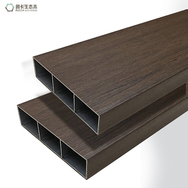 Rucca Outdoor Wood Plastic Hollow WPC and Steel Facade Shading