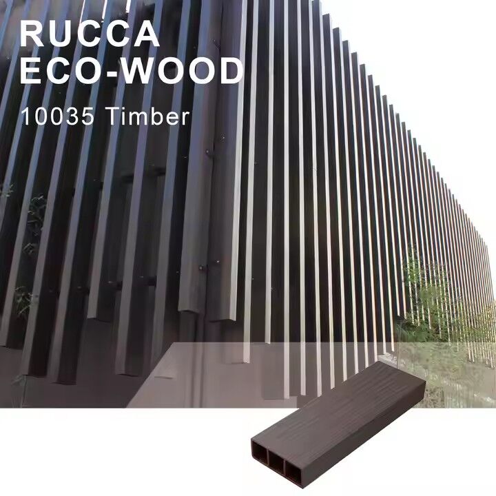 Wood Composite Hollow Timber Outdoor Wall Decor China Supplier WPC Wood Plastic Composite Hollow Timber Tube