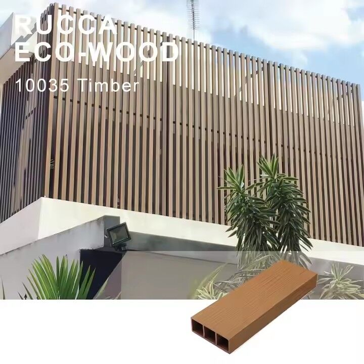 Wood Composite Hollow Timber for Outdoor Wall Decor China Supplier WPC Wood Plastic Composite Hollow Timber Tube