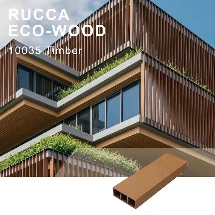 Wood Composite Timber for Outdoor Wall Decor China Supplier WPC Wood Plastic Composite Hollow Timber Tube