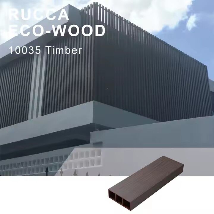 Wood Hollow Timber for Outdoor Wall Decor China Supplier WPC Wood Plastic Composite Hollow Timber Tube
