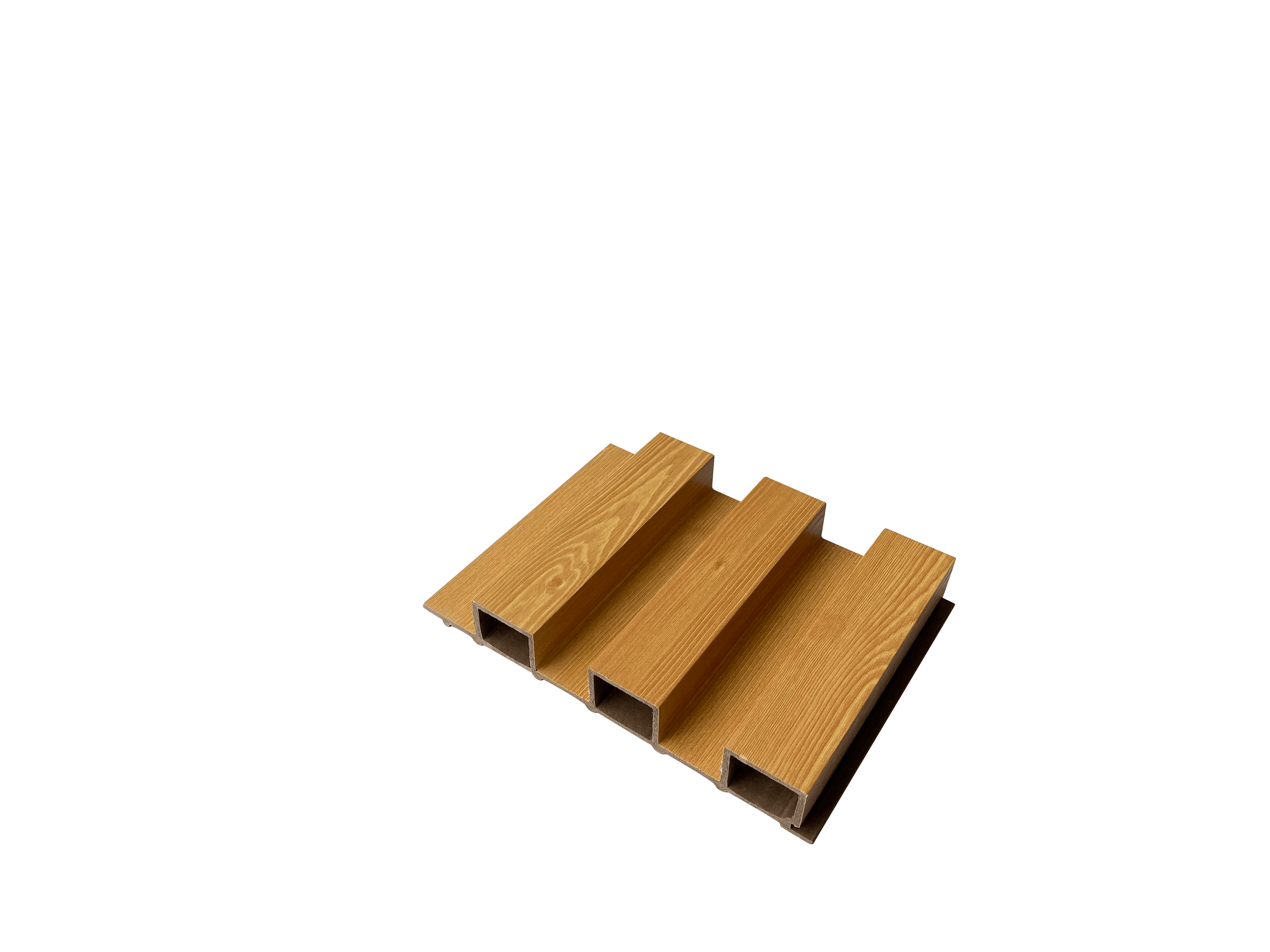 Factory Indoor Decor Wood Composite Pvc Coating Cladding Fluted Wall Board Interior Wpc Wall Panel